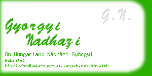 gyorgyi nadhazi business card