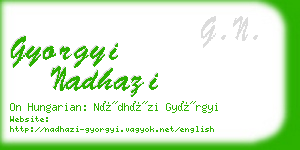 gyorgyi nadhazi business card